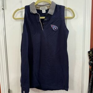 Vintage Women’s NFL Tennessee Titans Navy Sleeveless Polo Size Medium